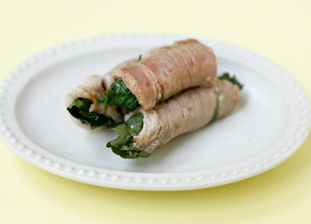 「紫蘇の薬膳肉巻き」